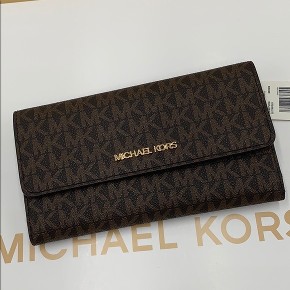Michael Kors Jet Set Travel LG Trifold Wallet - Picture 1 of 16